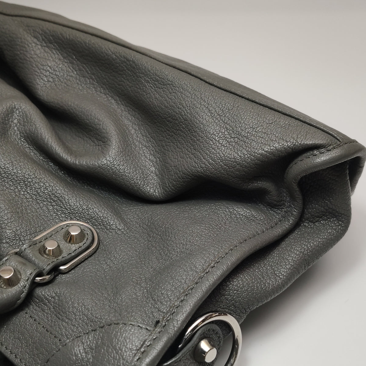 Balenciaga Small City Metallic Edge Gray SHW