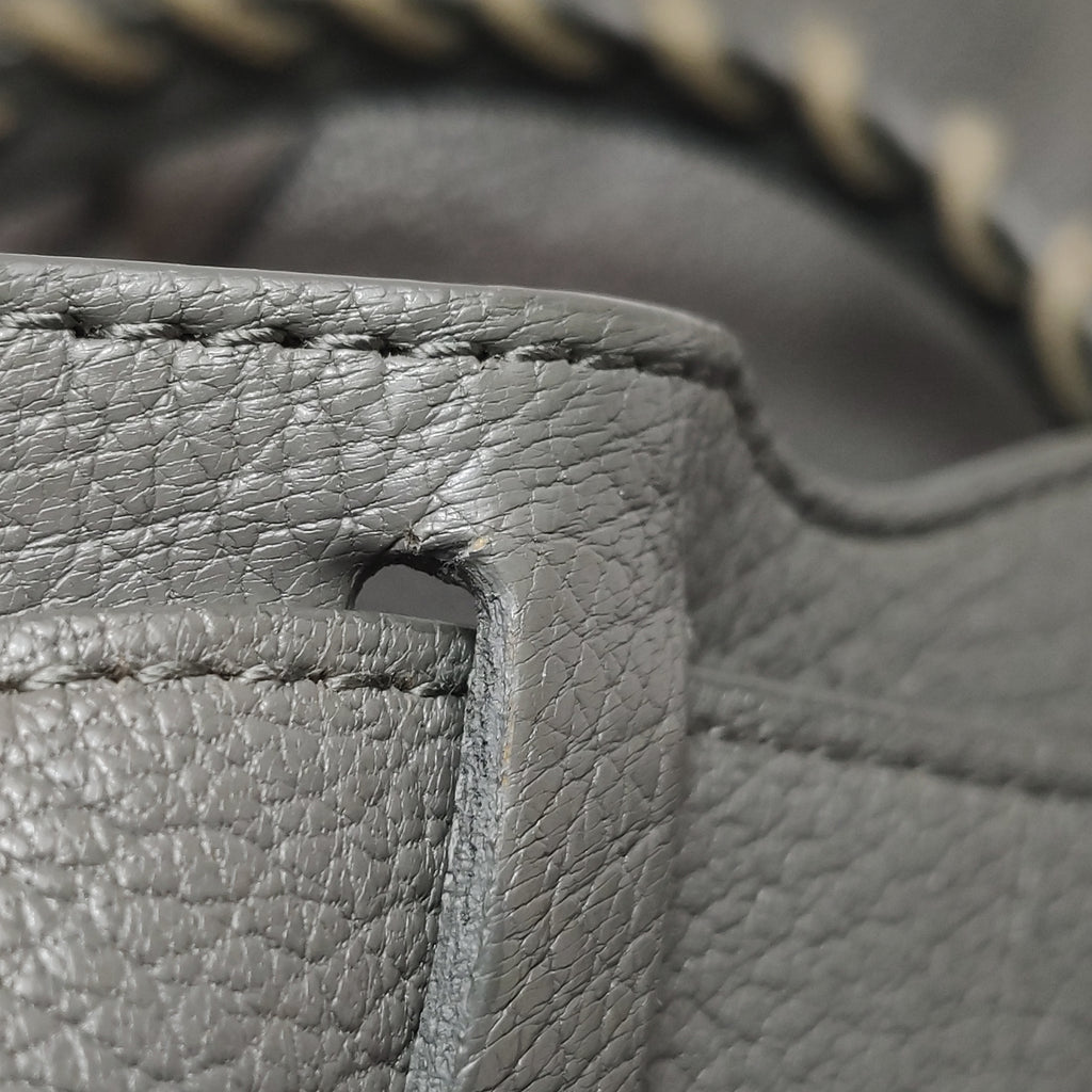 Balenciaga Small City Metallic Edge Gray SHW