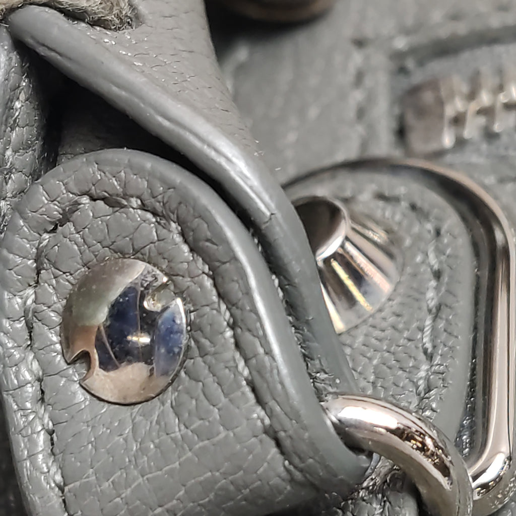 Balenciaga Small City Metallic Edge Gray SHW