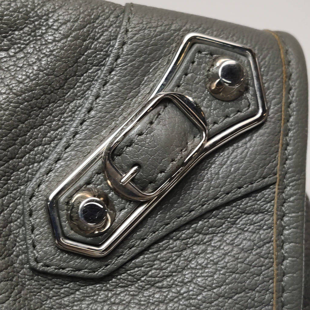 Balenciaga Small City Metallic Edge Gray SHW