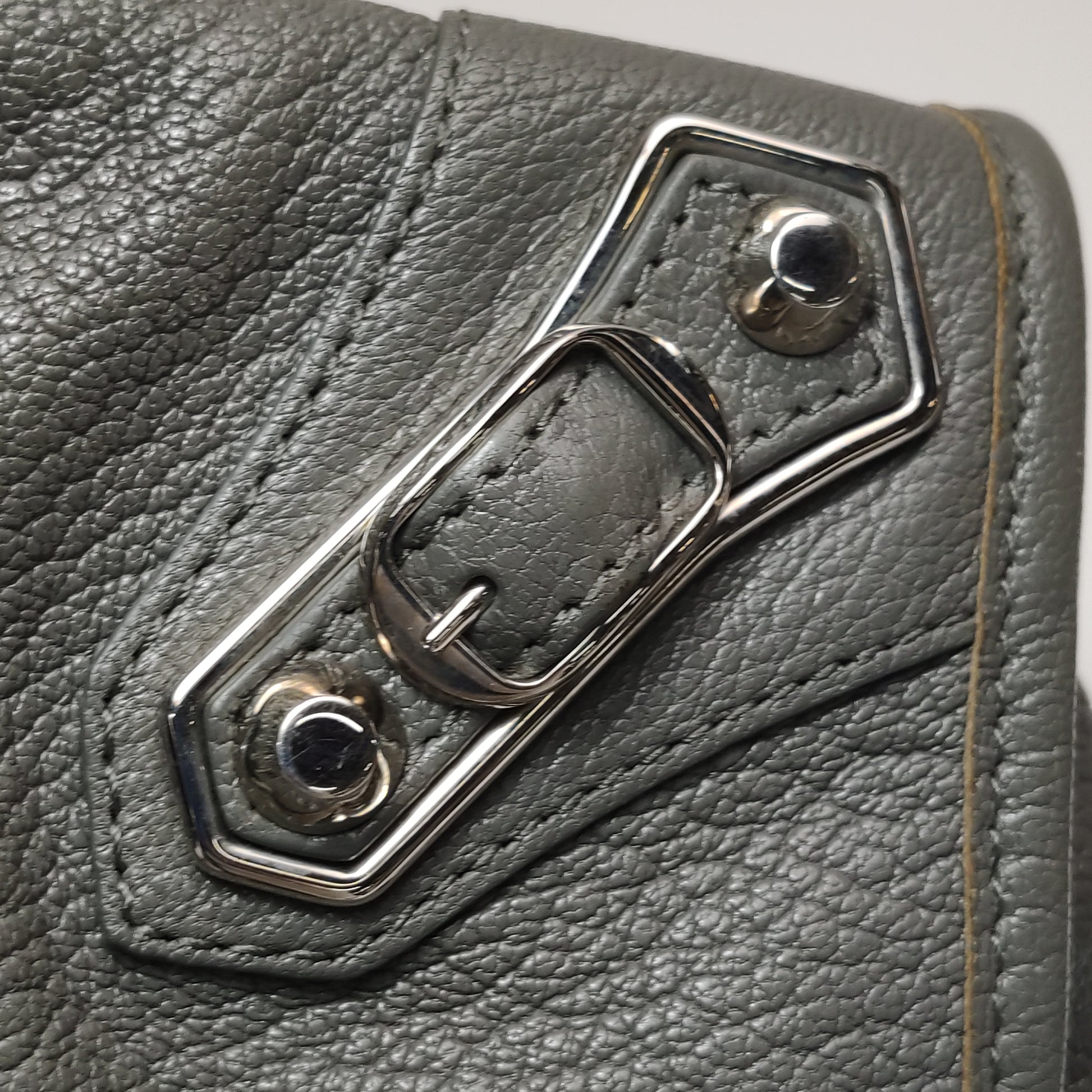 Balenciaga Small City Metallic Edge Gray SHW