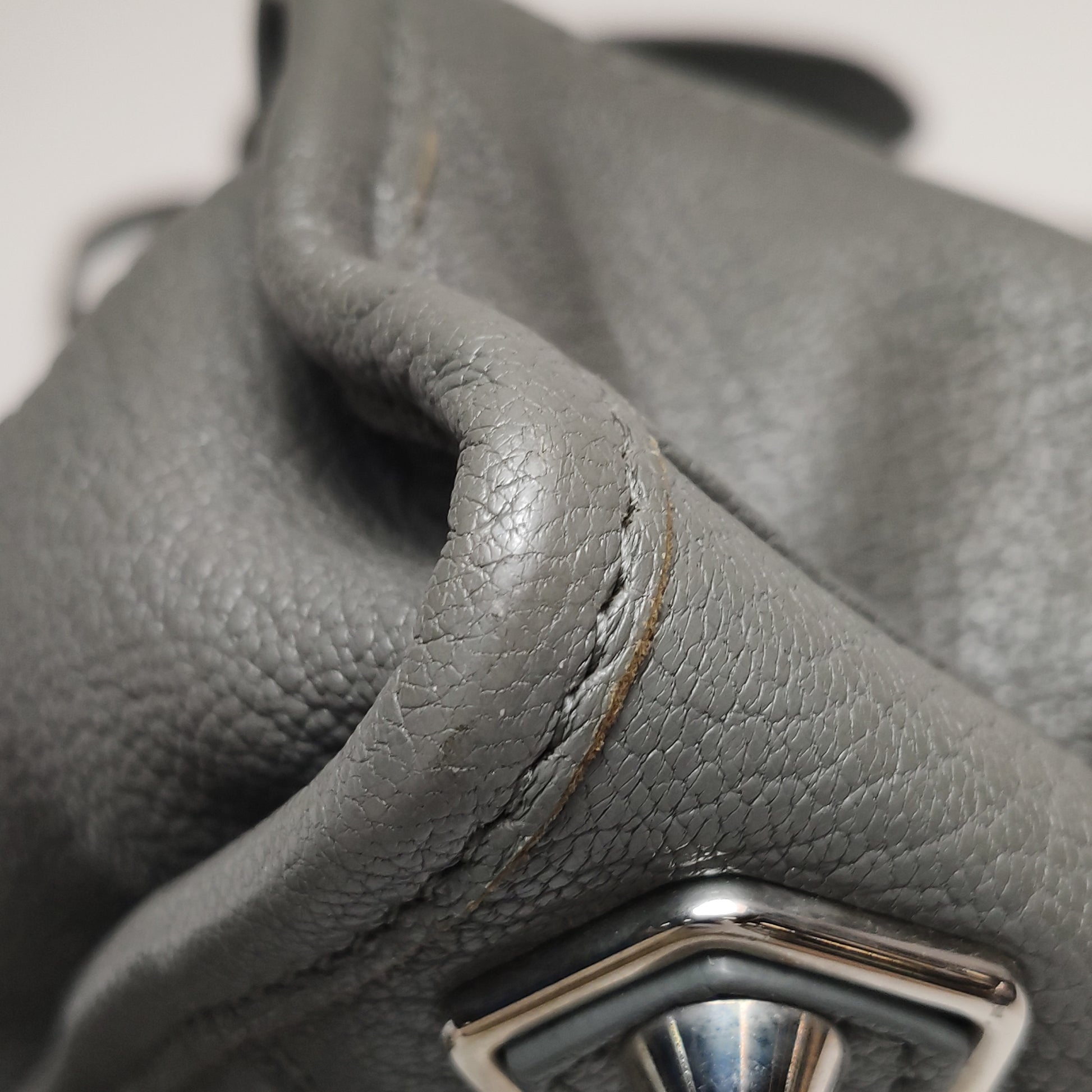 Balenciaga Small City Metallic Edge Gray SHW