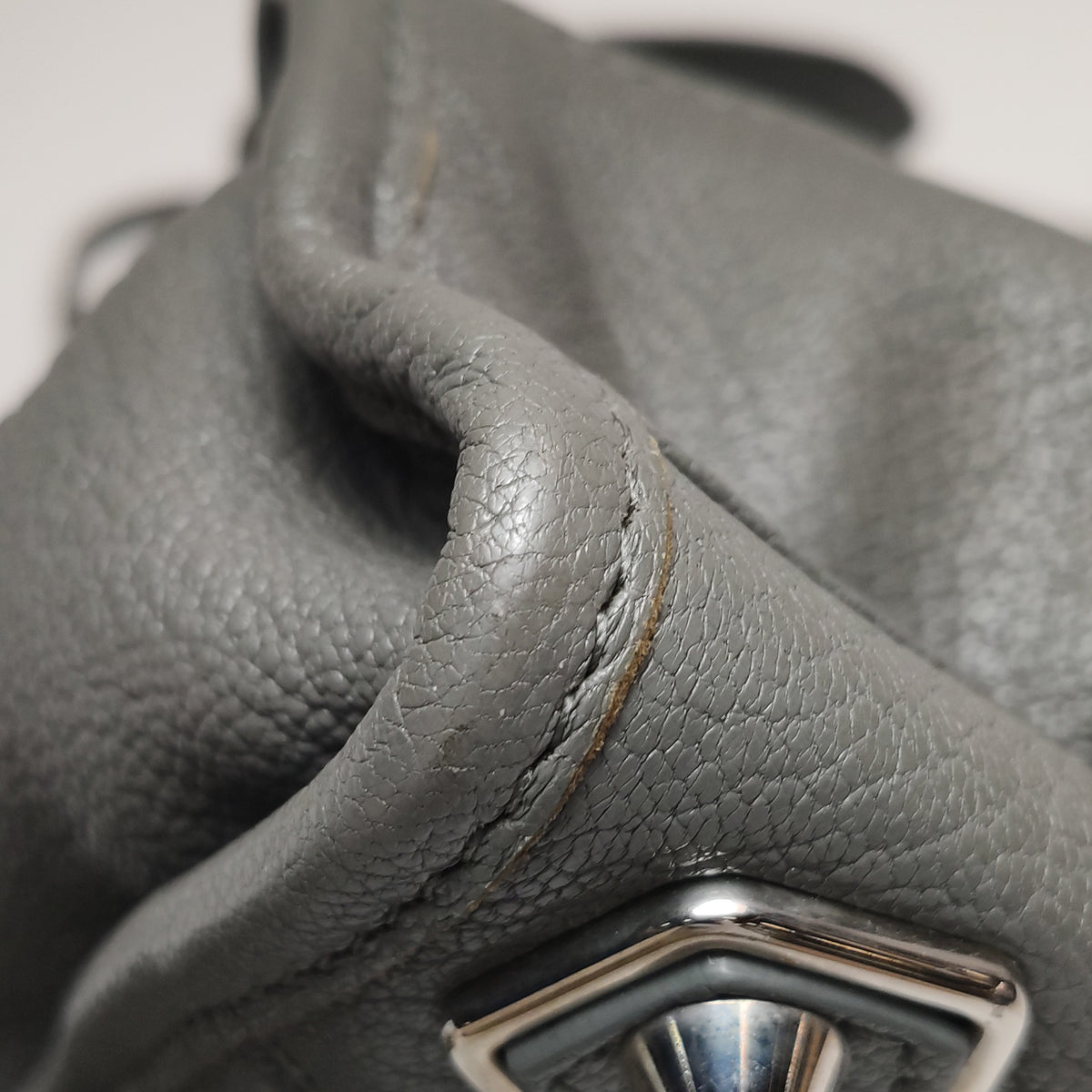 Balenciaga Small City Metallic Edge Gray SHW
