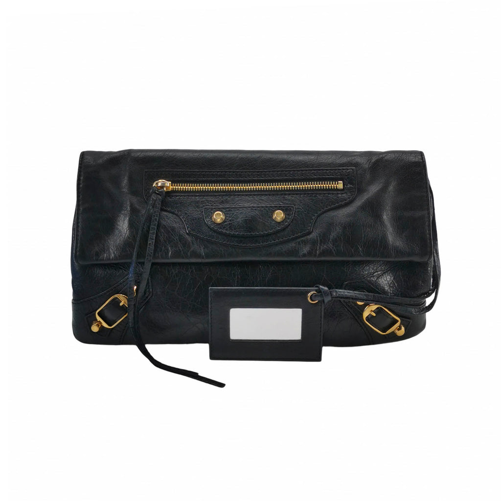 Balenciaga Giant 12 Envelope Clutch Black