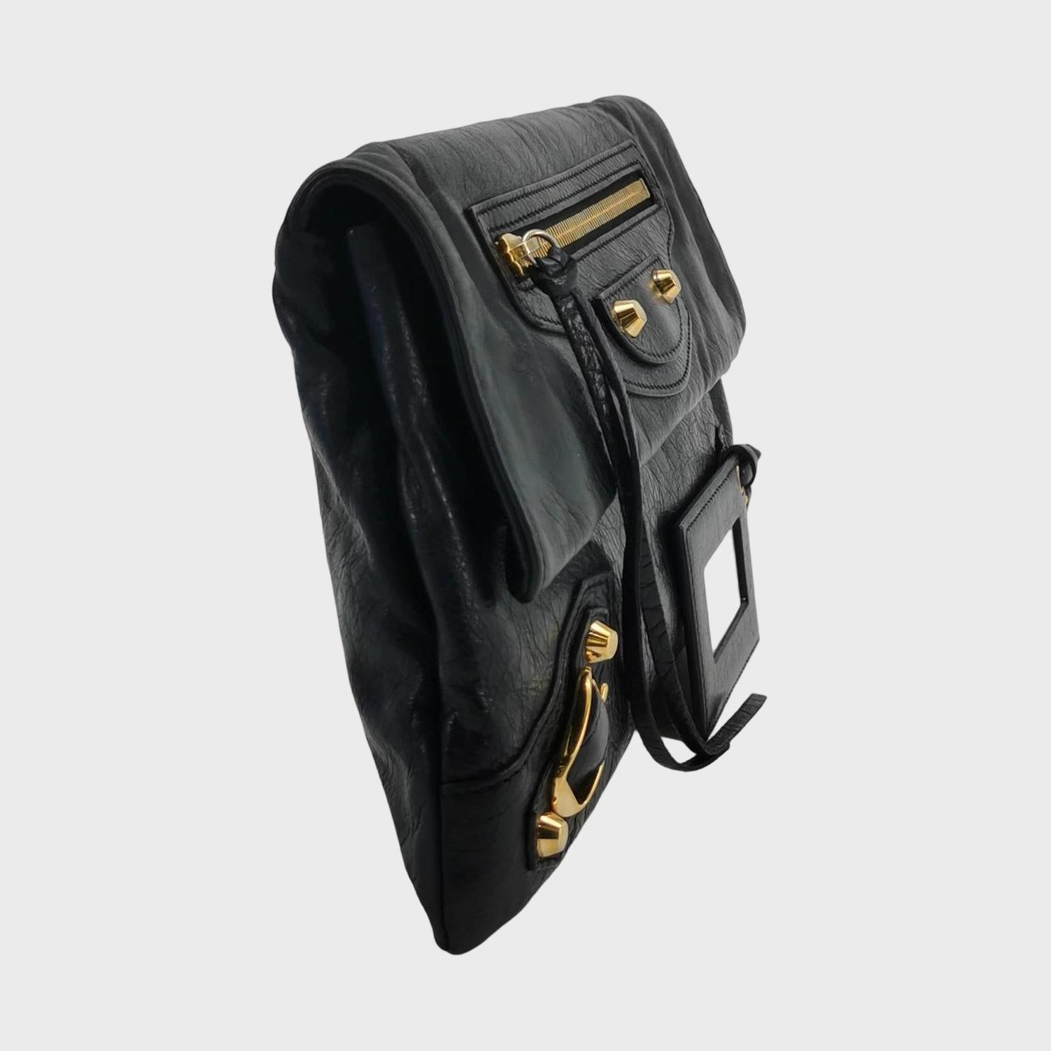 Balenciaga Giant 12 Envelope Clutch Black