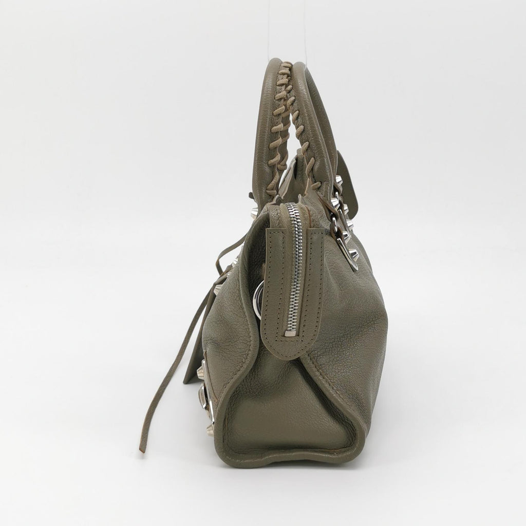 Balenciaga City Small Metallic Edge Taupe SHW