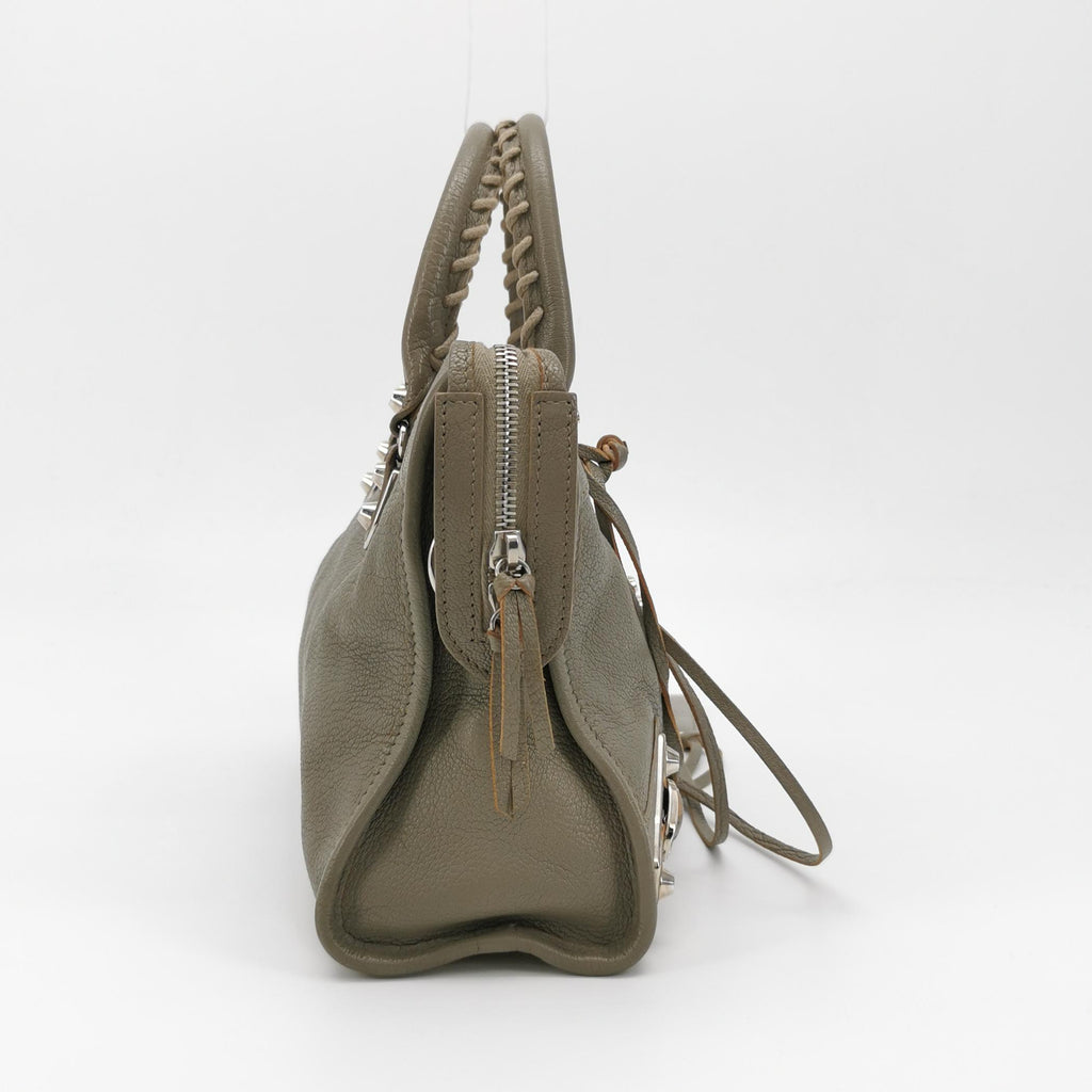 Balenciaga City Small Metallic Edge Taupe SHW