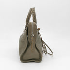 Balenciaga City Small Metallic Edge Taupe SHW