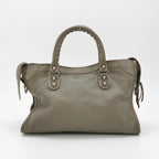 Balenciaga City Small Metallic Edge Taupe SHW