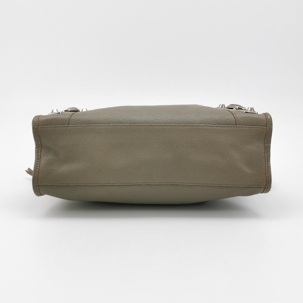 Balenciaga City Small Metallic Edge Taupe SHW