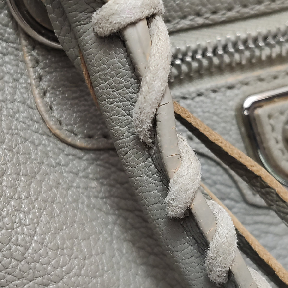 Balenciaga City Small Metallic Edge Taupe SHW