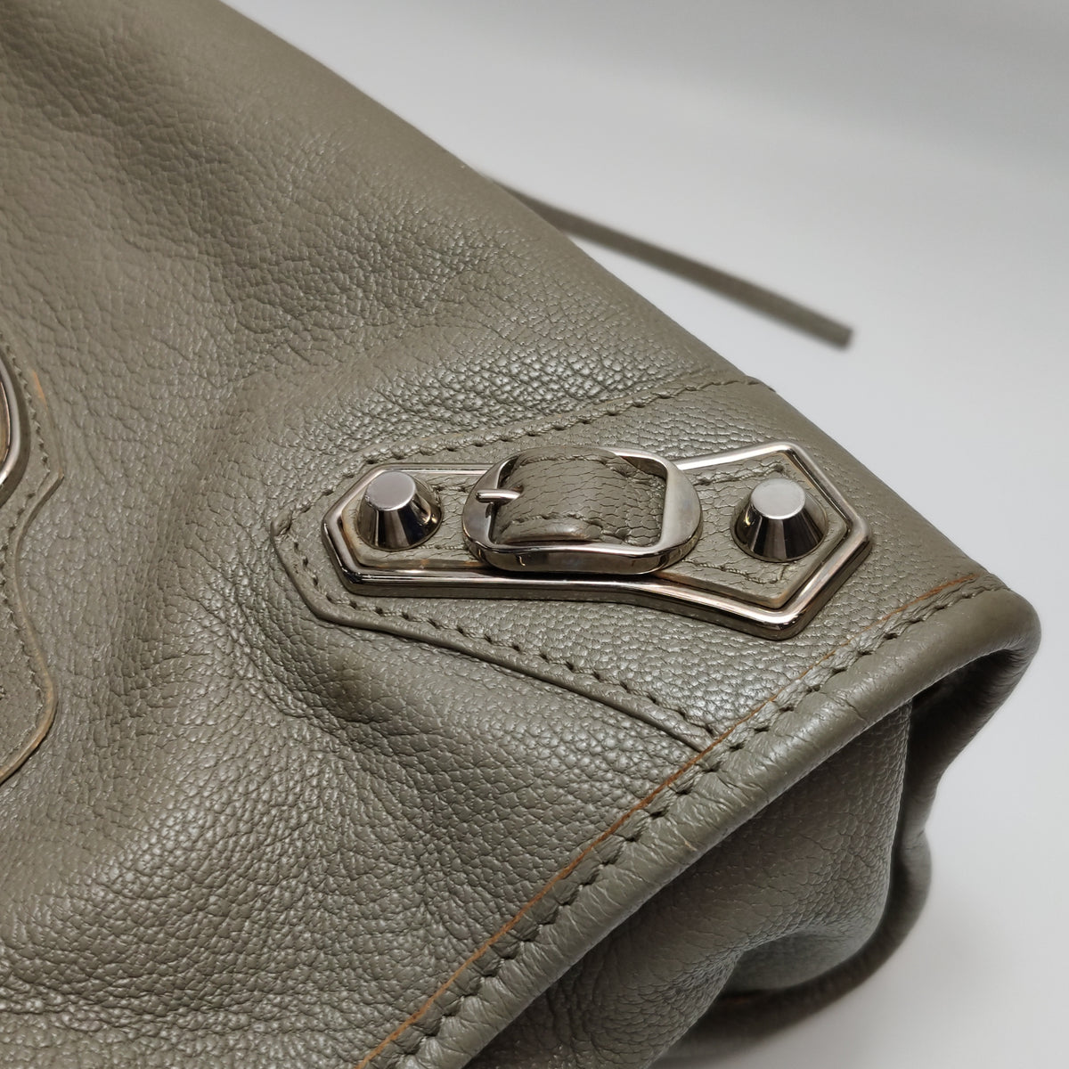Balenciaga City Small Metallic Edge Taupe SHW