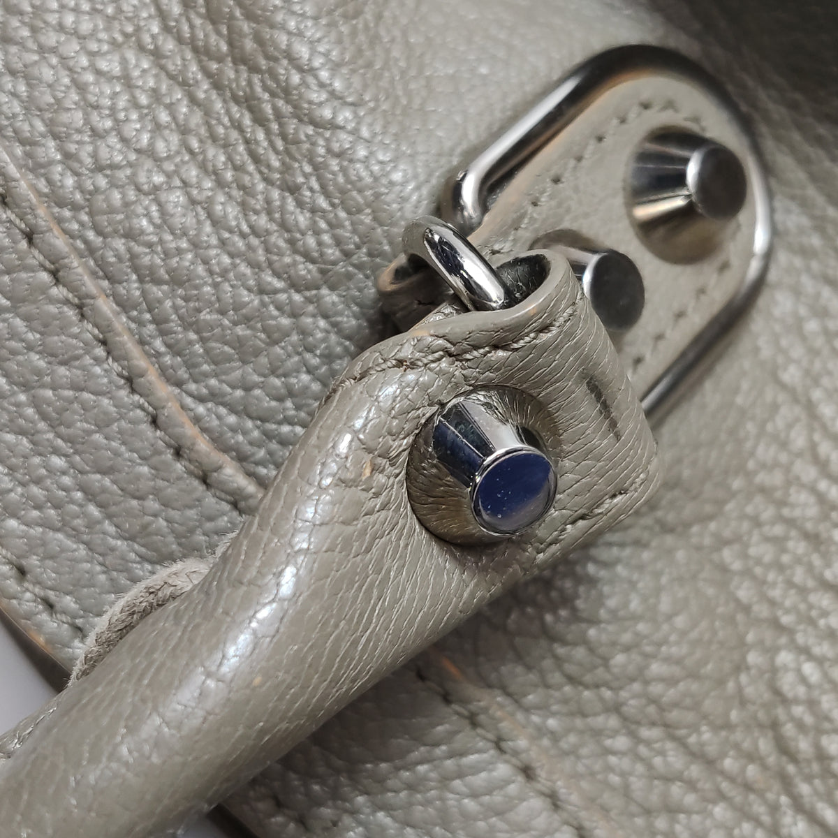 Balenciaga City Small Metallic Edge Taupe SHW