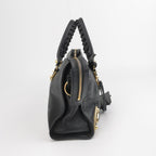 Balenciaga City Small Metallic Edge Black GHW