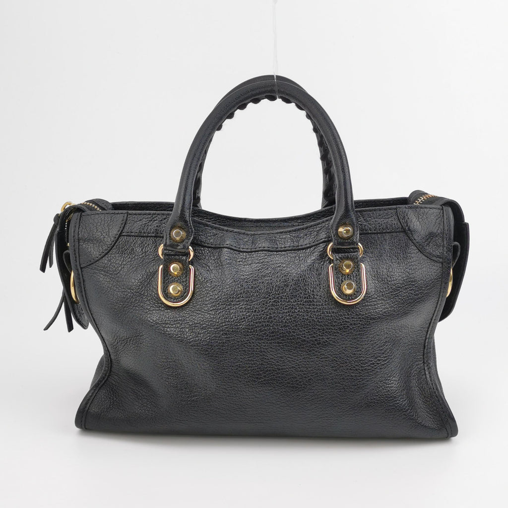 Balenciaga City Small Metallic Edge Black GHW