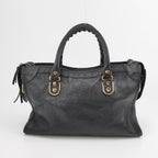 Balenciaga City Small Metallic Edge Black GHW