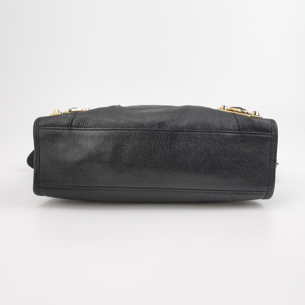 Balenciaga City Small Metallic Edge Black GHW