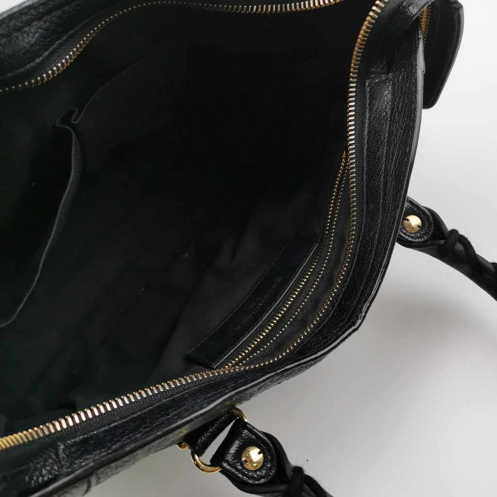 Balenciaga City Small Metallic Edge Black GHW