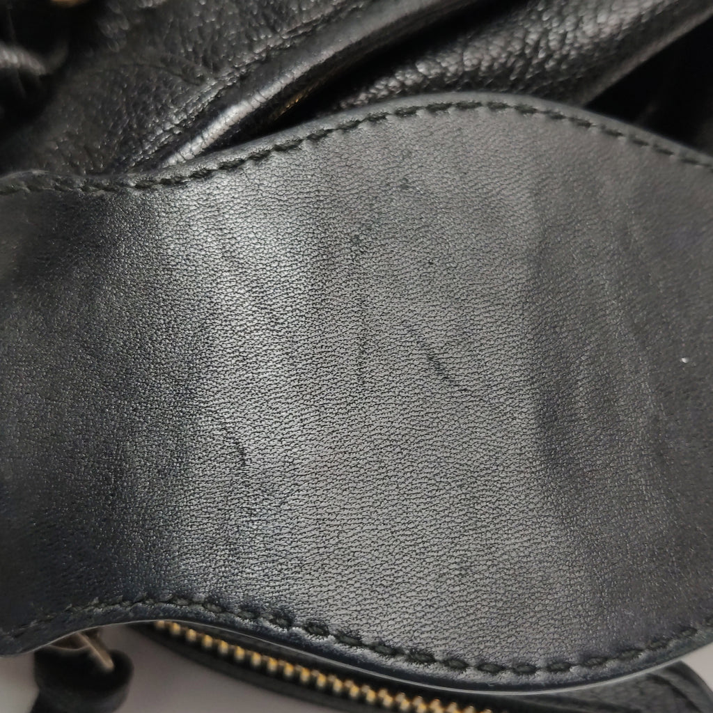 Balenciaga City Small Metallic Edge Black GHW