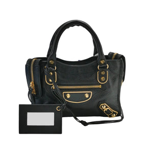 Balenciaga Mini City Metallic Edge Black