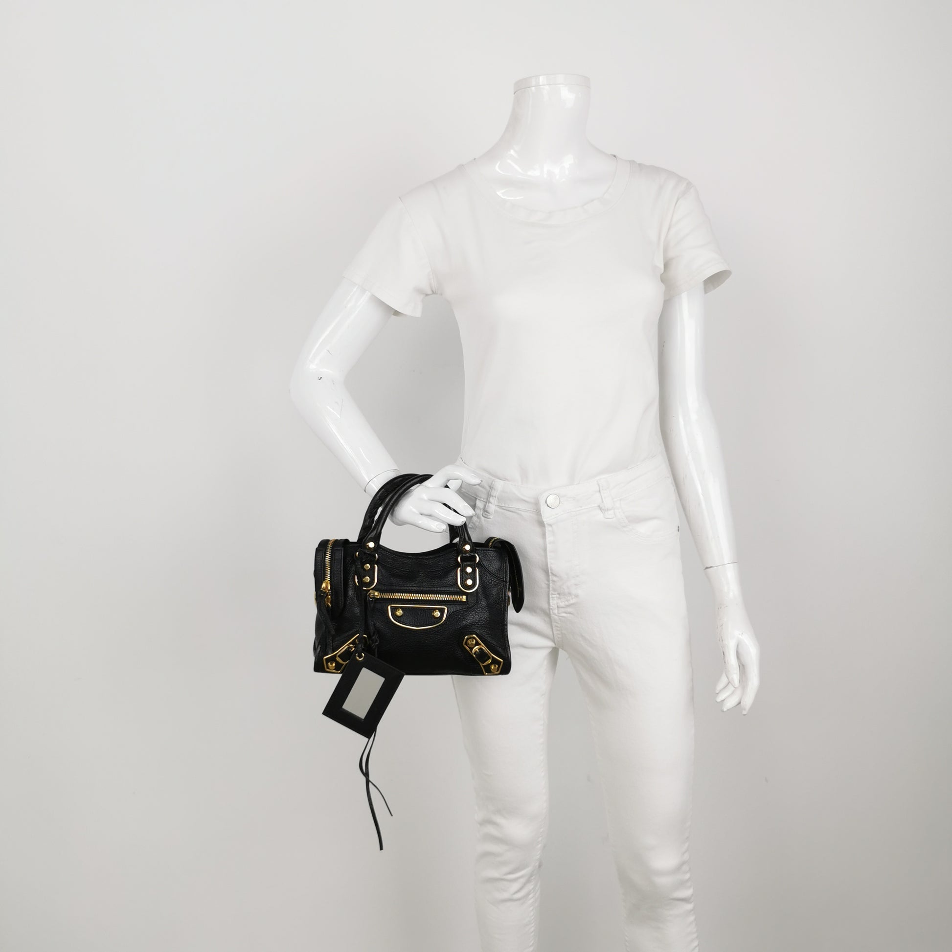 Balenciaga Mini City Metallic Edge Black