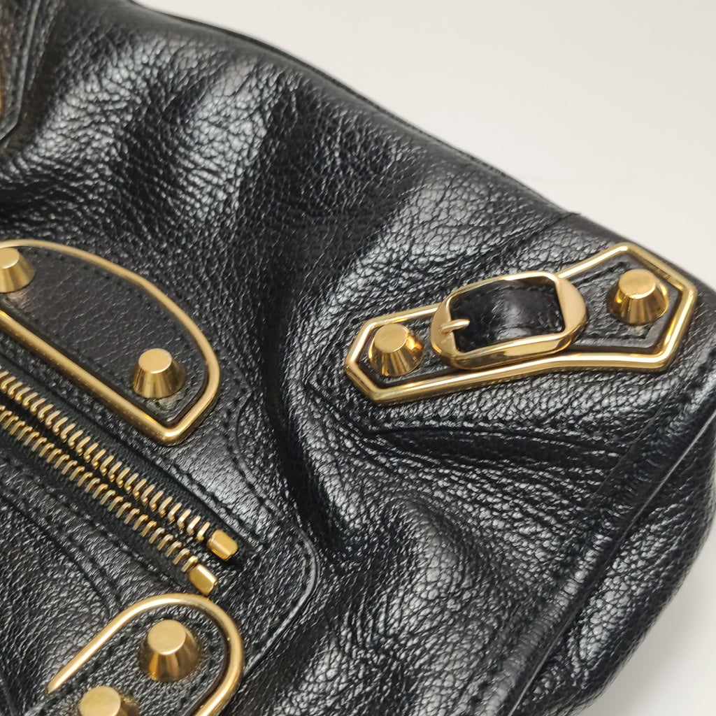 Balenciaga Mini City Metallic Edge Black