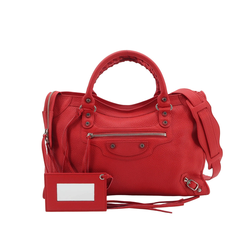 Balenciaga Classic City Medium Grained Calfskin Red