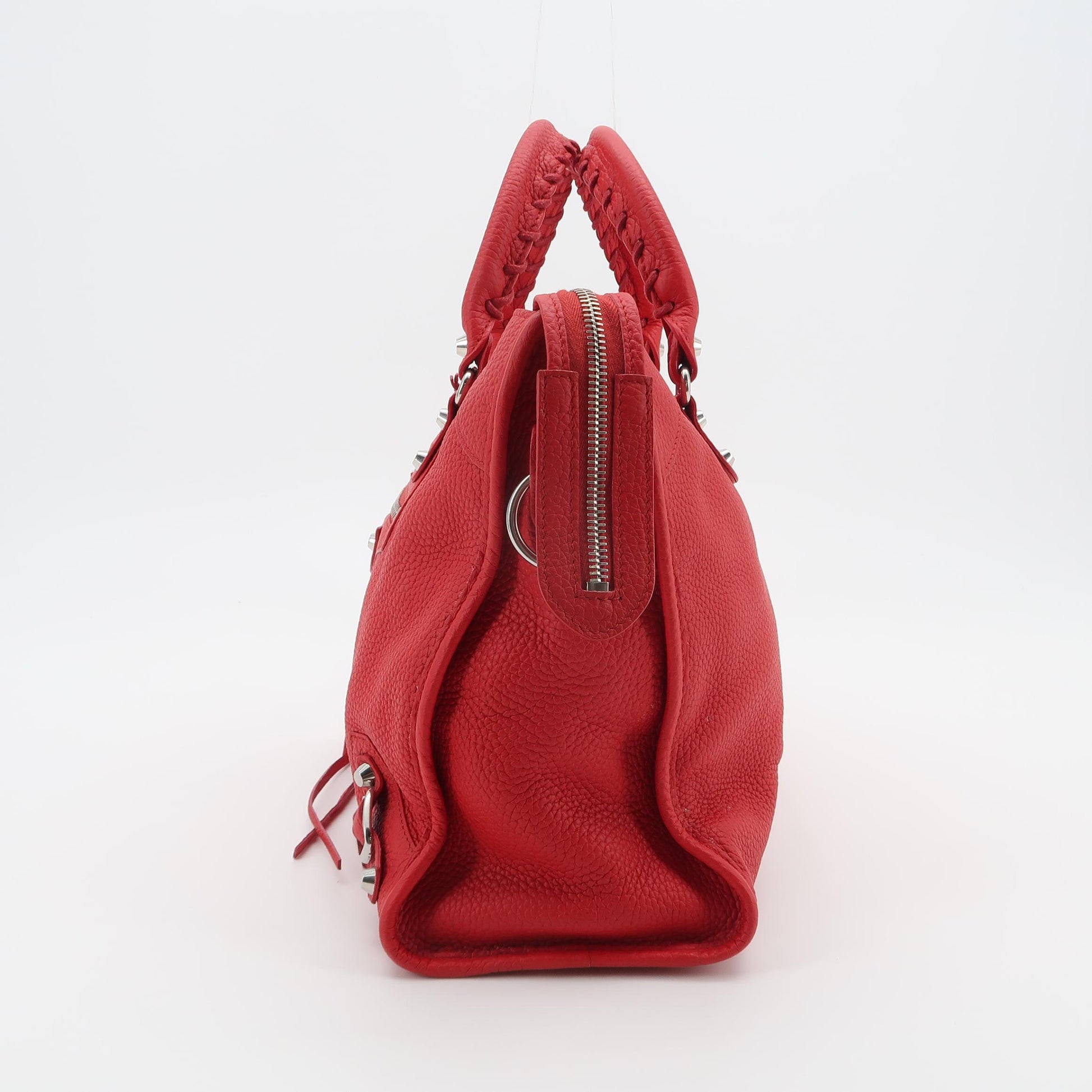 Balenciaga Classic City Medium Grained Calfskin Red