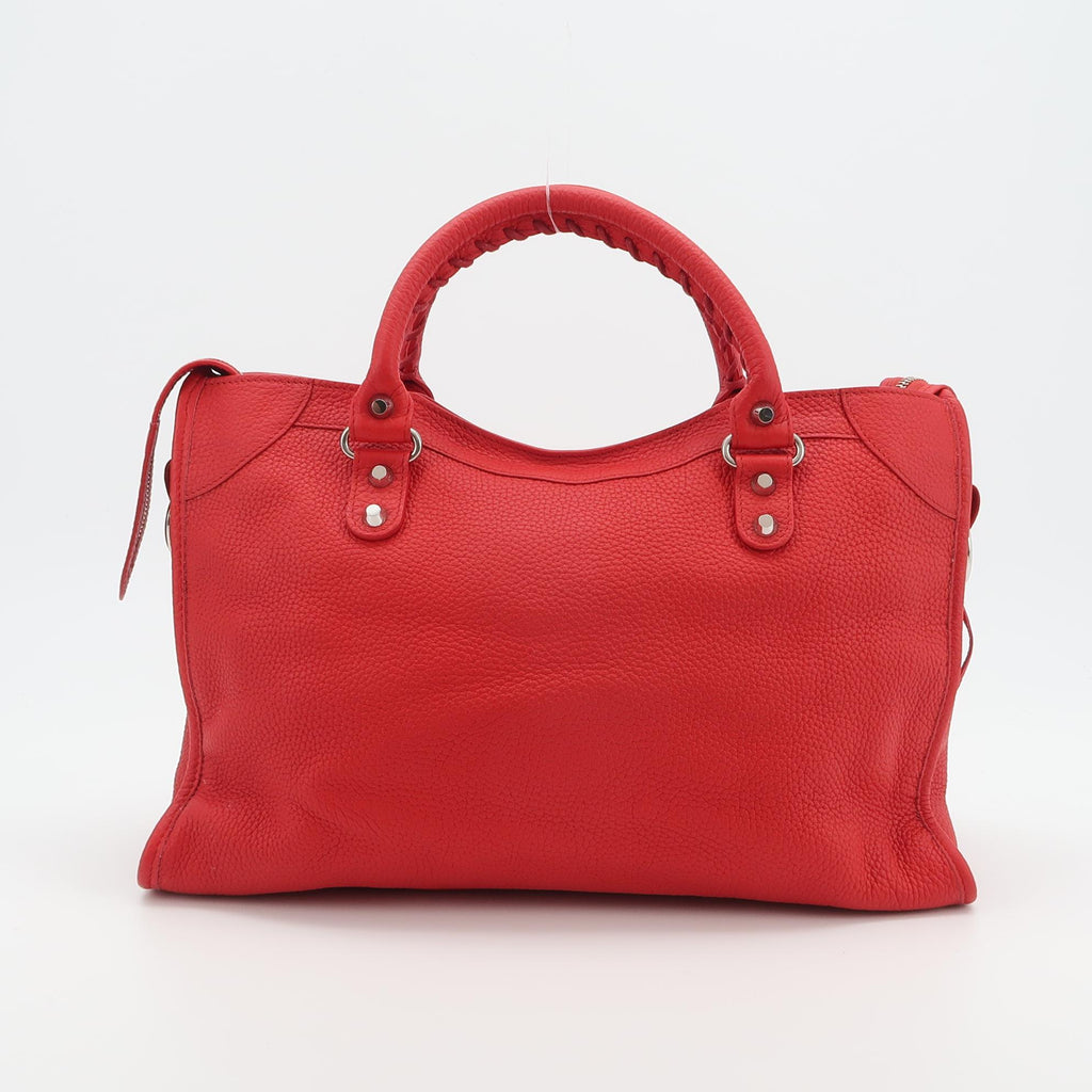 Balenciaga Classic City Medium Grained Calfskin Red
