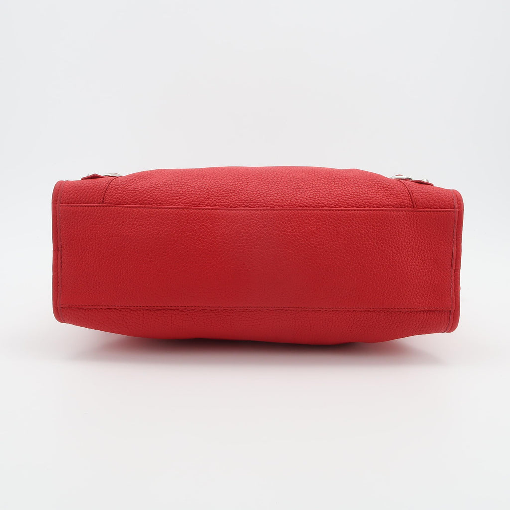 Balenciaga Classic City Medium Grained Calfskin Red
