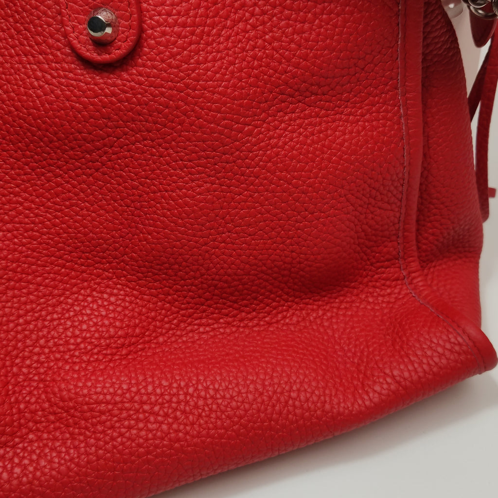 Balenciaga Classic City Medium Grained Calfskin Red