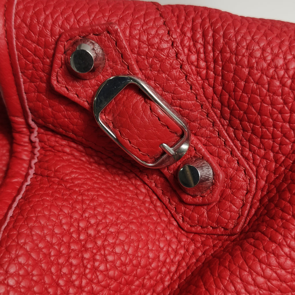 Balenciaga Classic City Medium Grained Calfskin Red