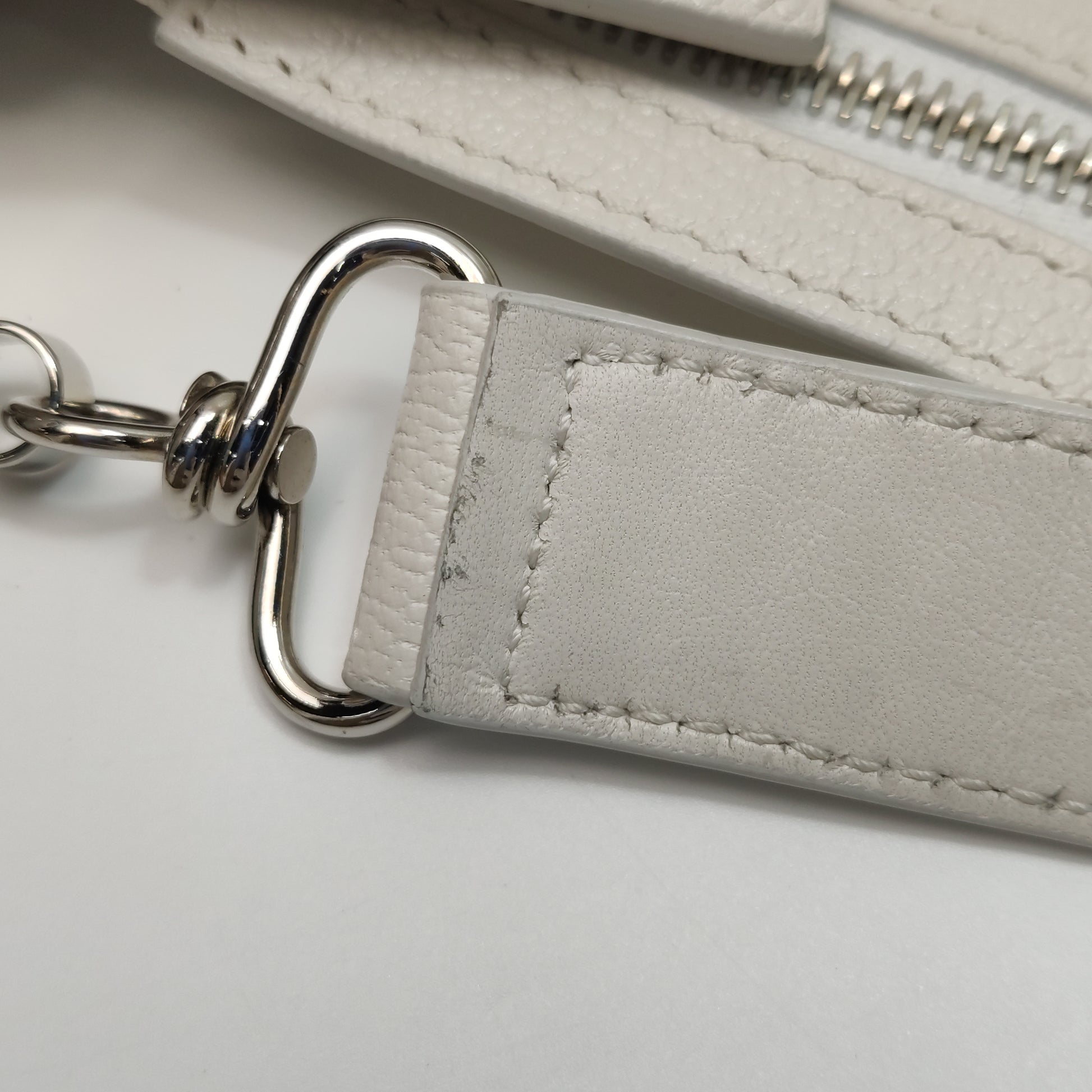 Balenciaga Mini City Metallic Edge White SHW