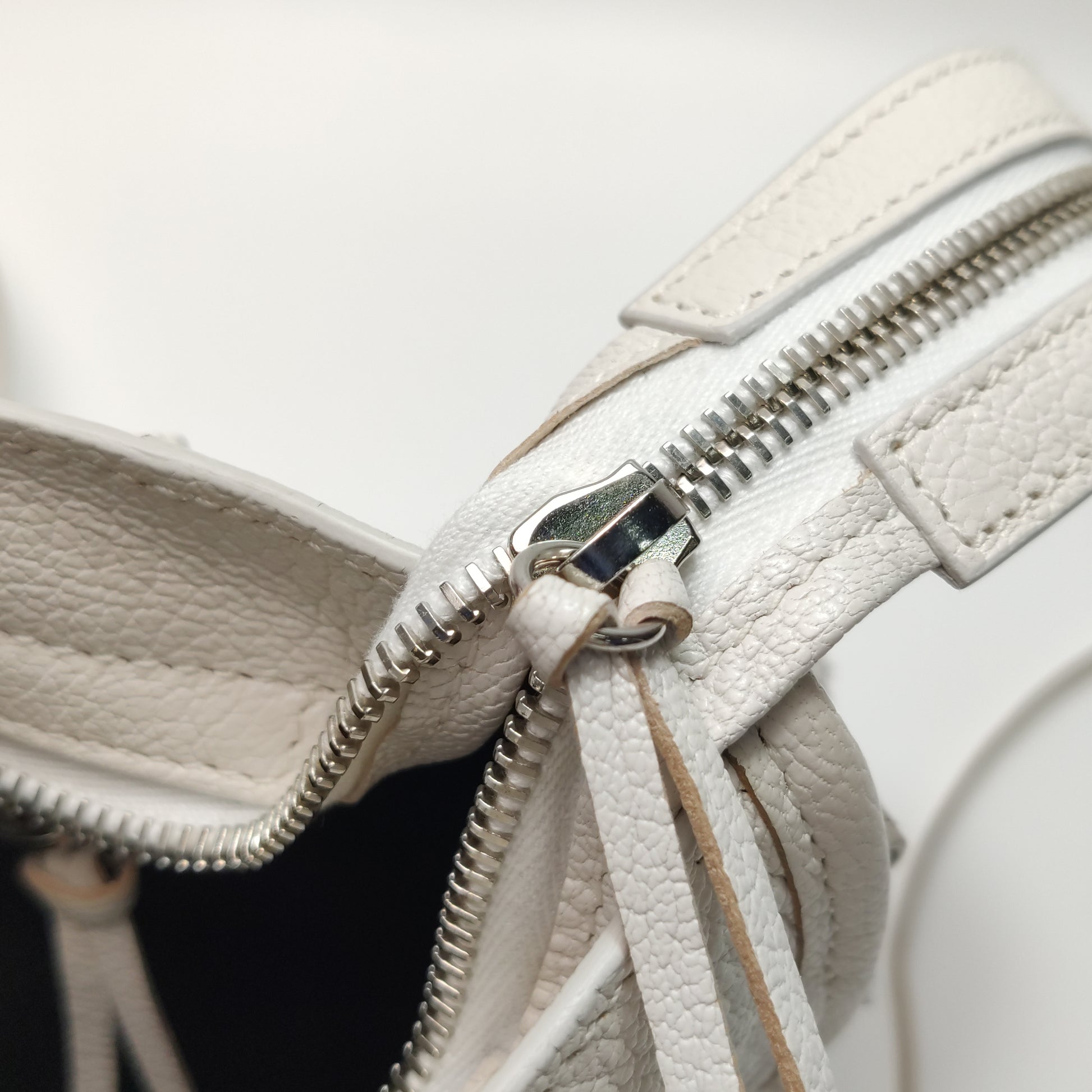 Balenciaga Mini City Metallic Edge White SHW