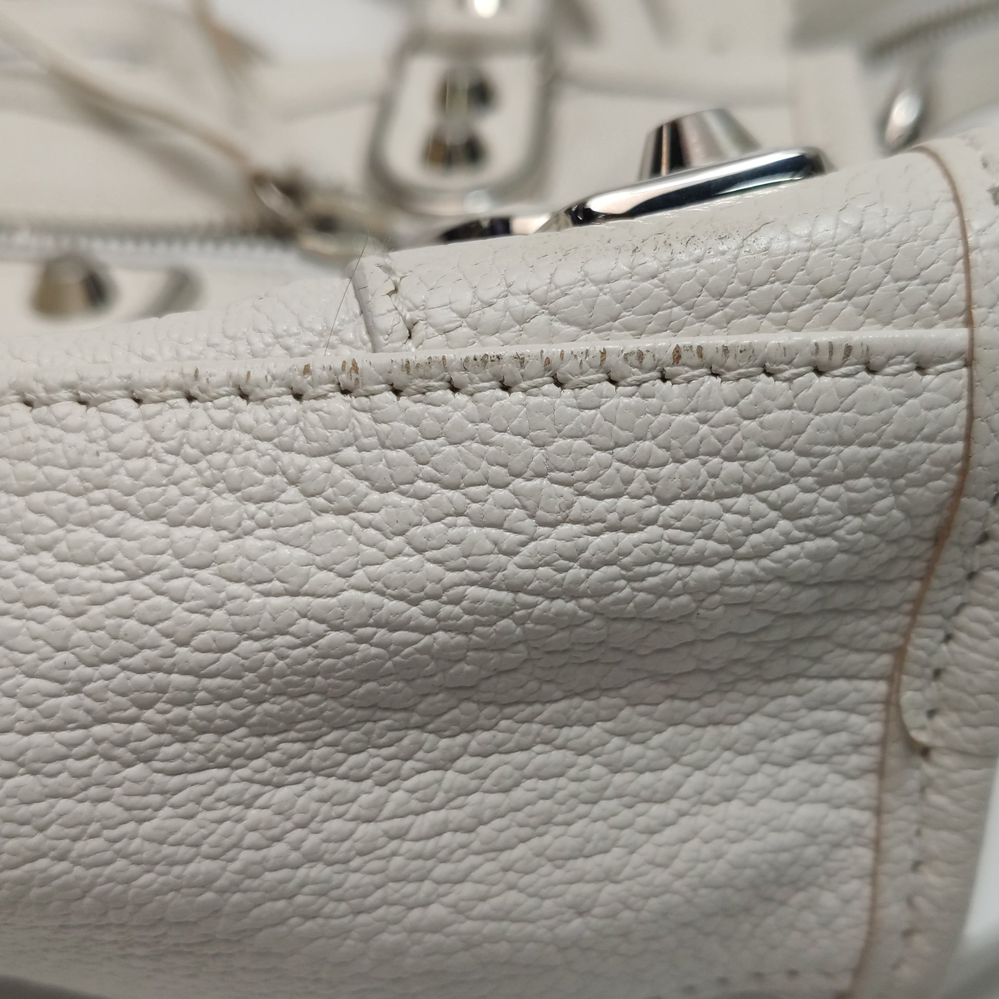 Balenciaga Mini City Metallic Edge White SHW