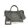 Balenciaga Small City Metallic Edge Gray