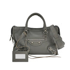 Balenciaga Small City Metallic Edge Gray