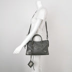 Balenciaga Small City Metallic Edge Gray