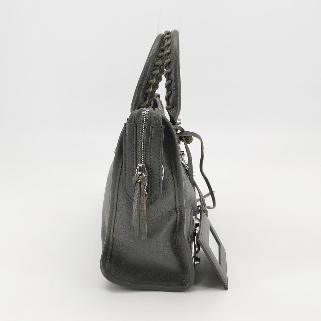 Balenciaga Small City Metallic Edge Gray