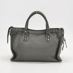 Balenciaga Small City Metallic Edge Gray