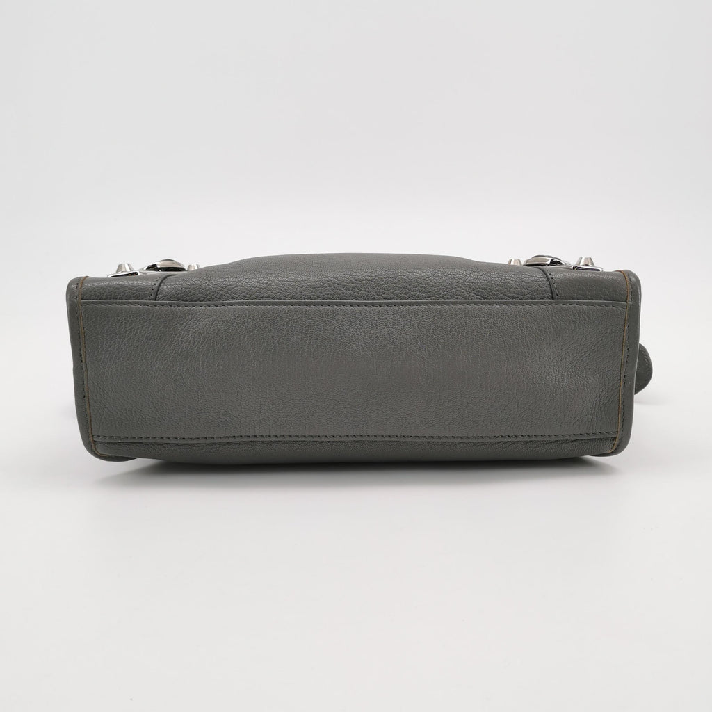 Balenciaga Small City Metallic Edge Gray
