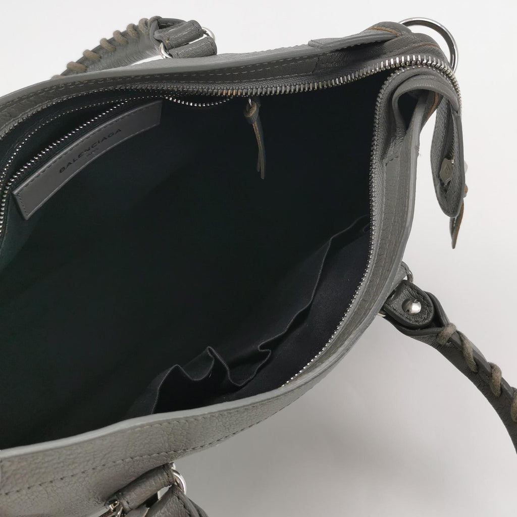 Balenciaga Small City Metallic Edge Gray