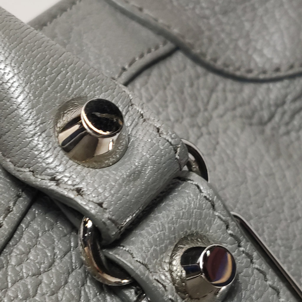 Balenciaga Small City Metallic Edge Gray