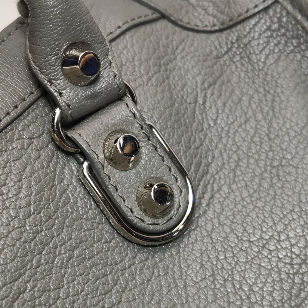 Balenciaga Small City Metallic Edge Gray