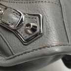 Balenciaga Small City Metallic Edge Gray