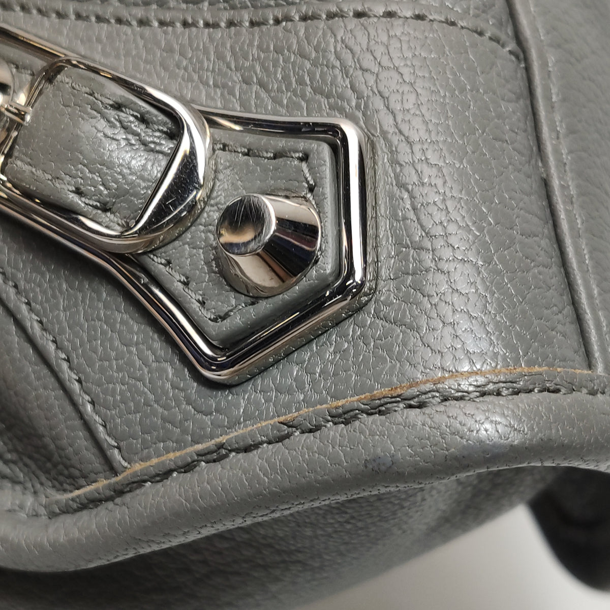 Balenciaga Small City Metallic Edge Gray