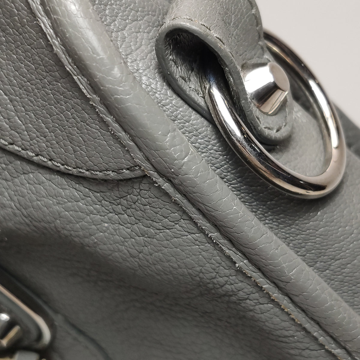 Balenciaga Small City Metallic Edge Gray