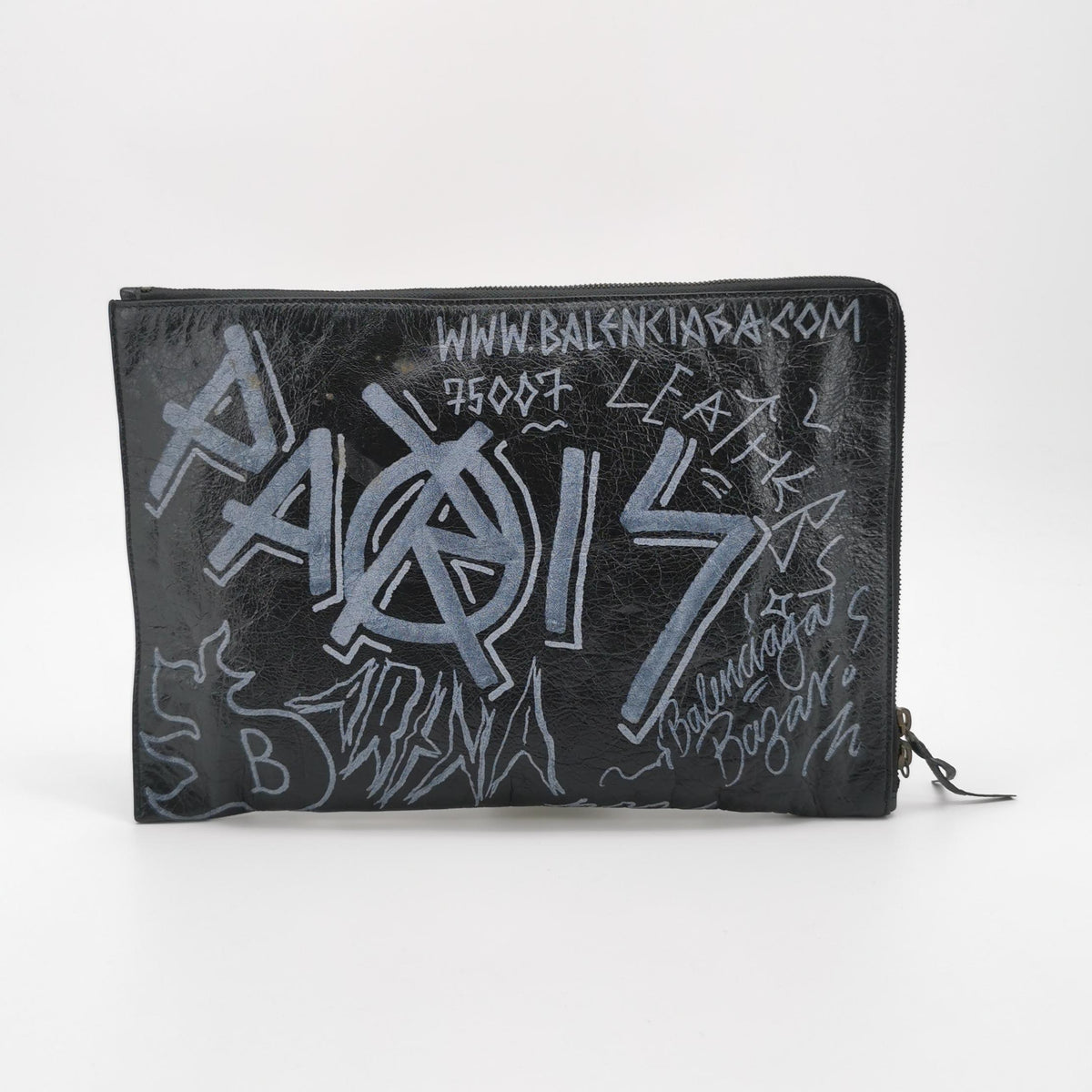Balenciaga Graffiti Clutch Black