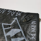 Balenciaga Graffiti Clutch Black