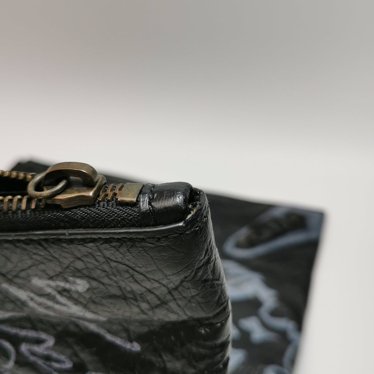 Balenciaga Graffiti Clutch Black
